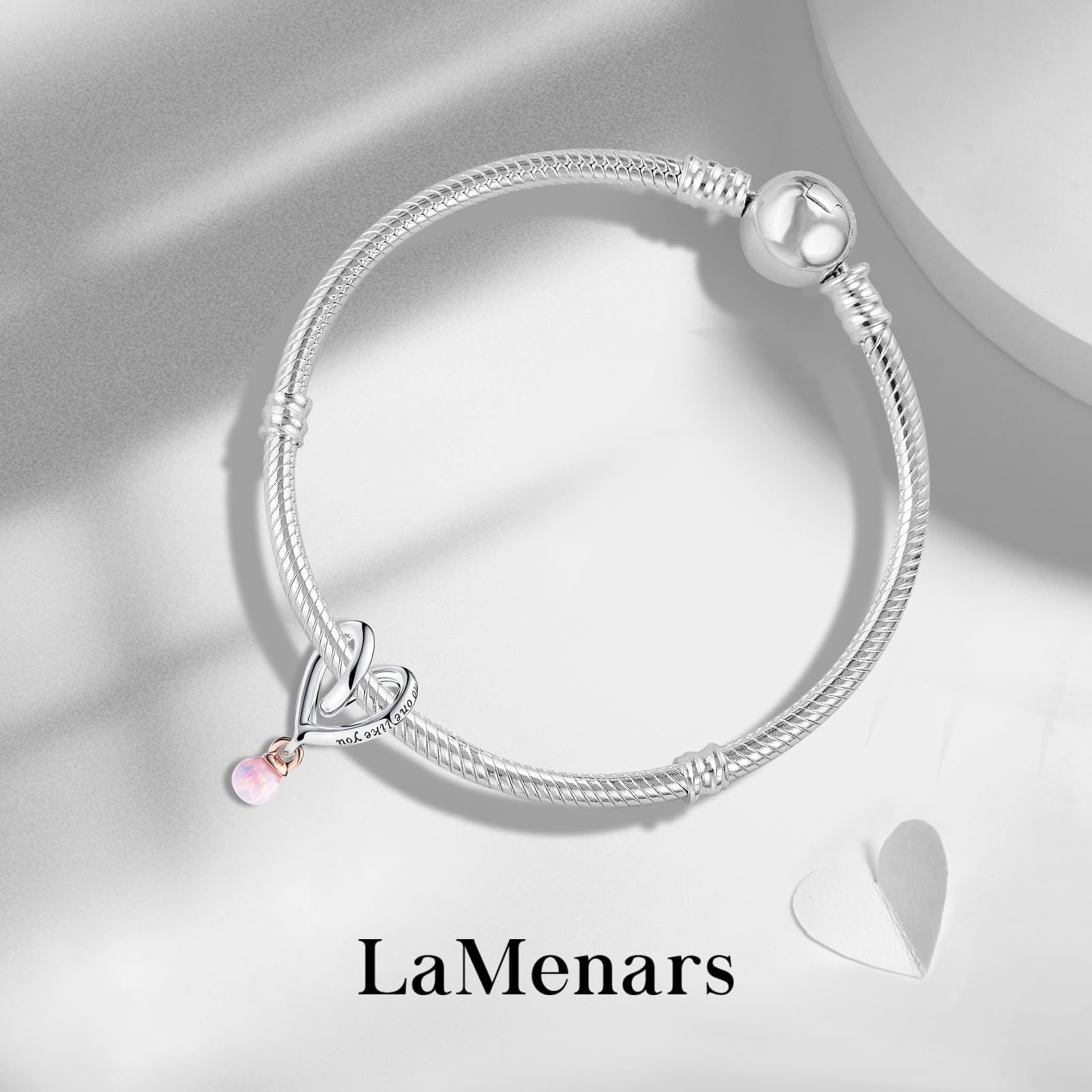 LaMenars 2022 Nuovo Cartone Animato Oceano Vetro di Murano Punto Charm per Le Donne Ciondolo in Argento Sterling 925 con Cubic Zirconia Fit Europe Regali per Le Donne Bracciale e Collana