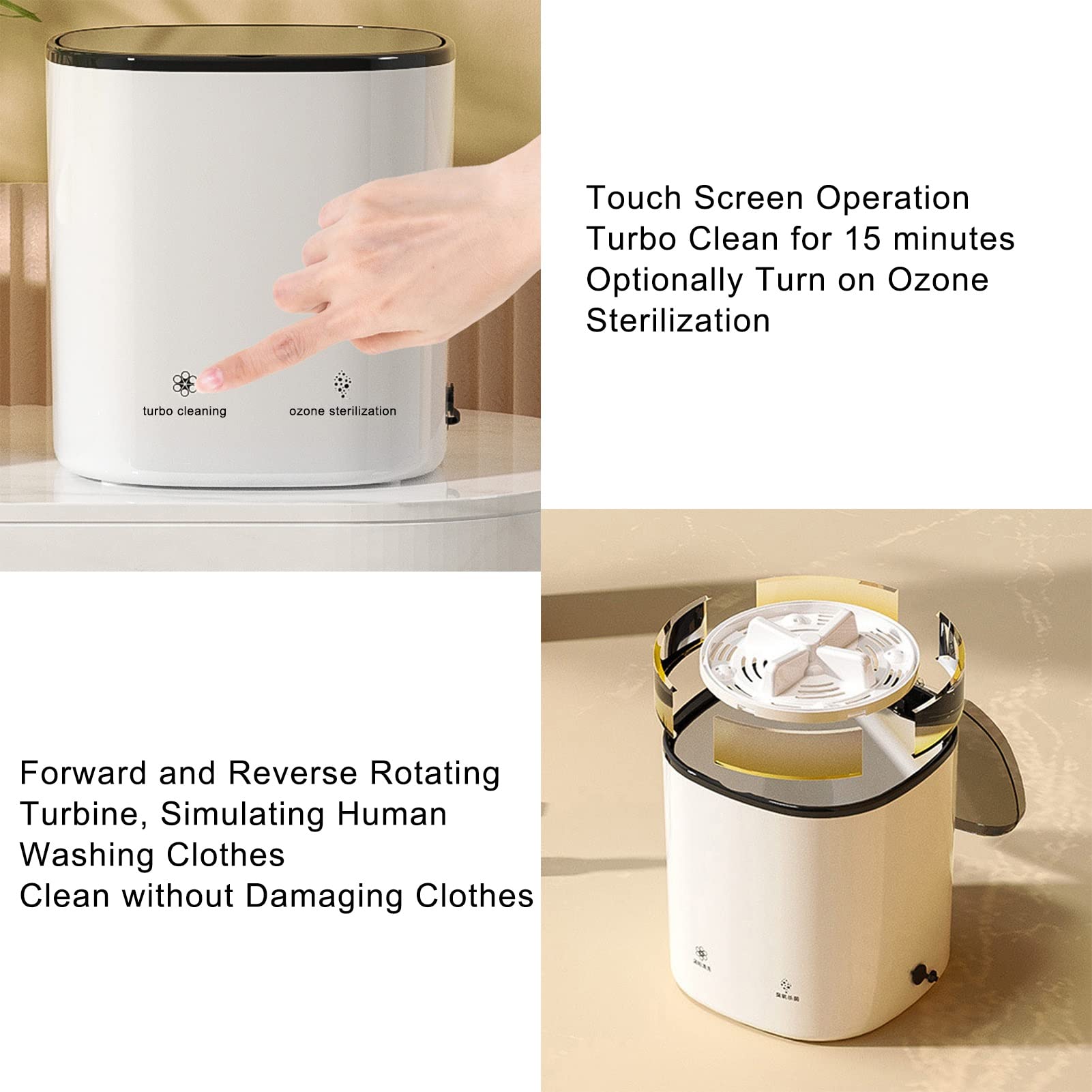 Draagbare Wasmachine 10w Stille Oplaadbare Mini -wasserette Wasmachine, Ideaal voor Ondergoed, Sokken, Babykleding, Draadloze Wasmachine voor Reizen, Camping, met Stil Wassproces Draagbare Wasmachine 10w Stille Oplaadbare Mini -wasserette Wasmachine, Ideaal voor Ondergoed, Sokken, Babykleding, Draadloze Wasmachine voor Reizen, Camping, met Stil Wassproces