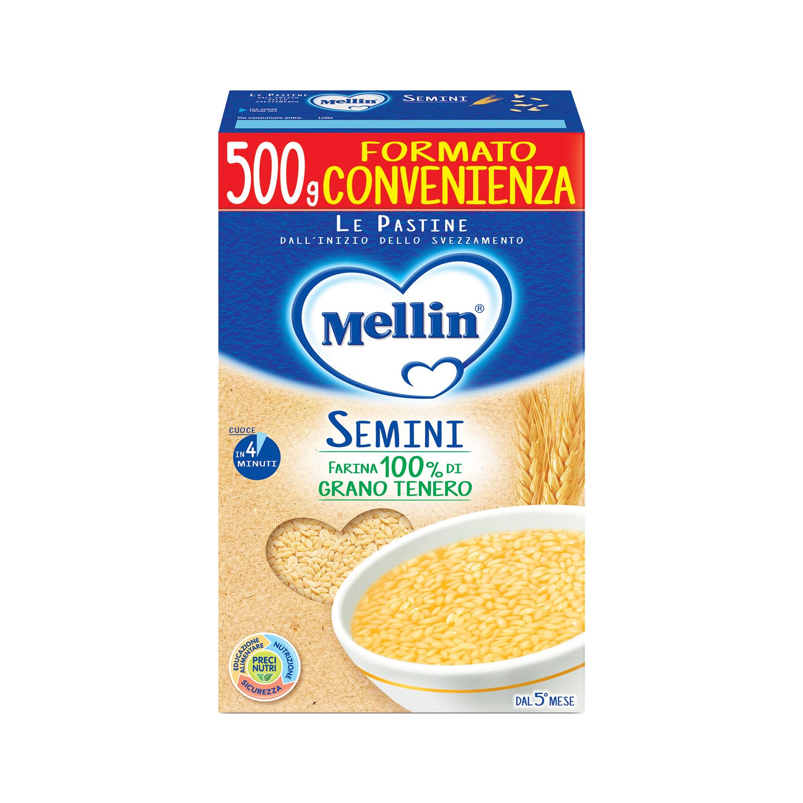 Mellin Semini 500 g, 100% Naturale - 1