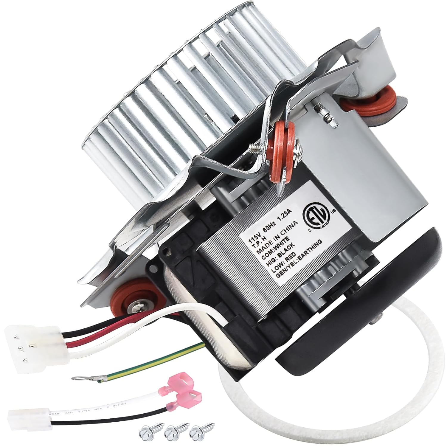 Hiorucet 326628-761 Inducer Motor Kits, Furnace Draft Inducer Motor Assembly Parts for Carrier Bryant Payne 326628-761 326628-711 3266828-701, Packard 66761 with Blower Wheel, Mounting Bracket, Gasket