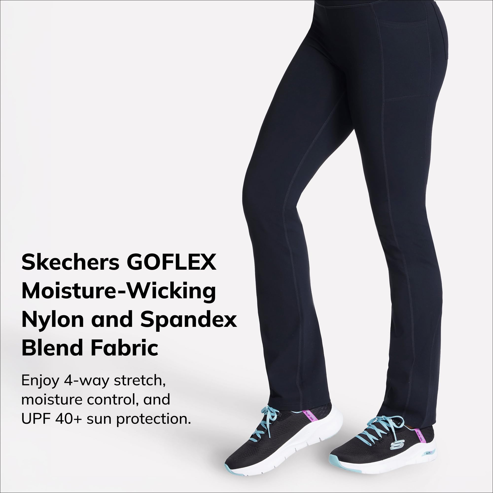Skechers Women's Gowalk Pant Joy High Waisted, Black, Large
