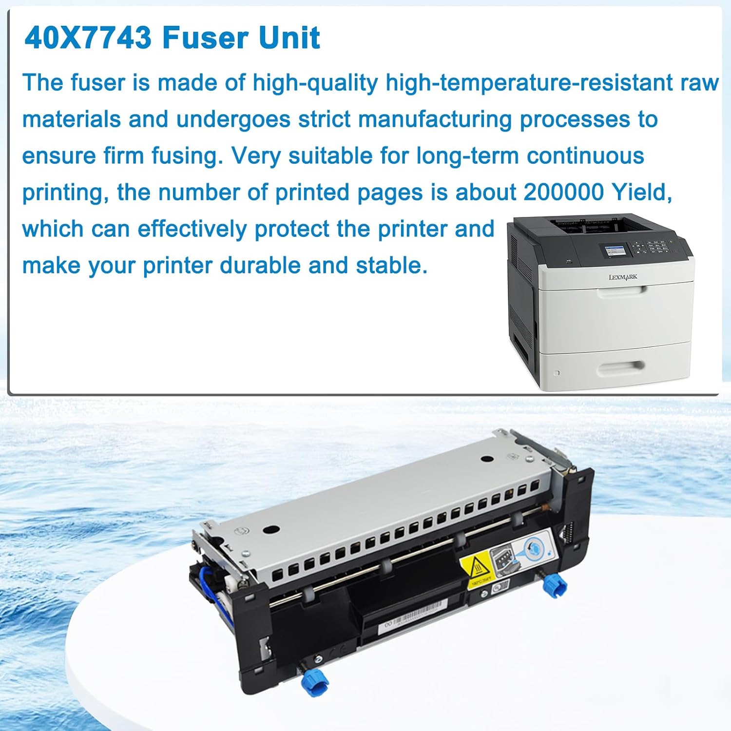 40X7743 Fuser Unit for Lexmark MS810 / MS811 / MS812 / MX710 / MX711 / MX810 / MX811 / MX812 Laser Printers 110/120V 200000 Yield
