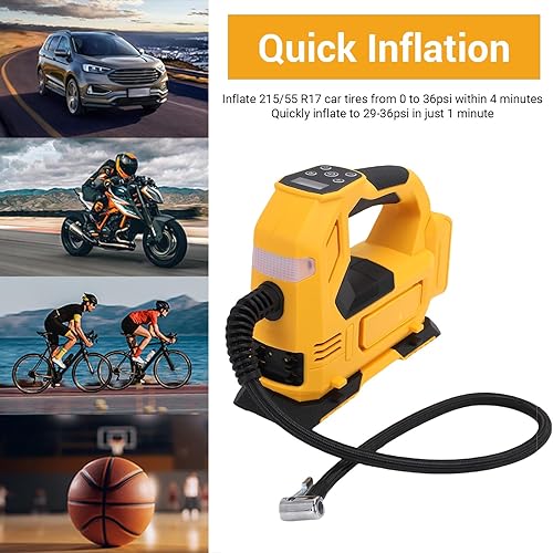 Miniatura 2 de Compresor de aire portátil Inflador de neumáticos Bomba de aire para neumáticos de automóvil 30L por MIN Inflado rápido 4 modos de presión Pantalla