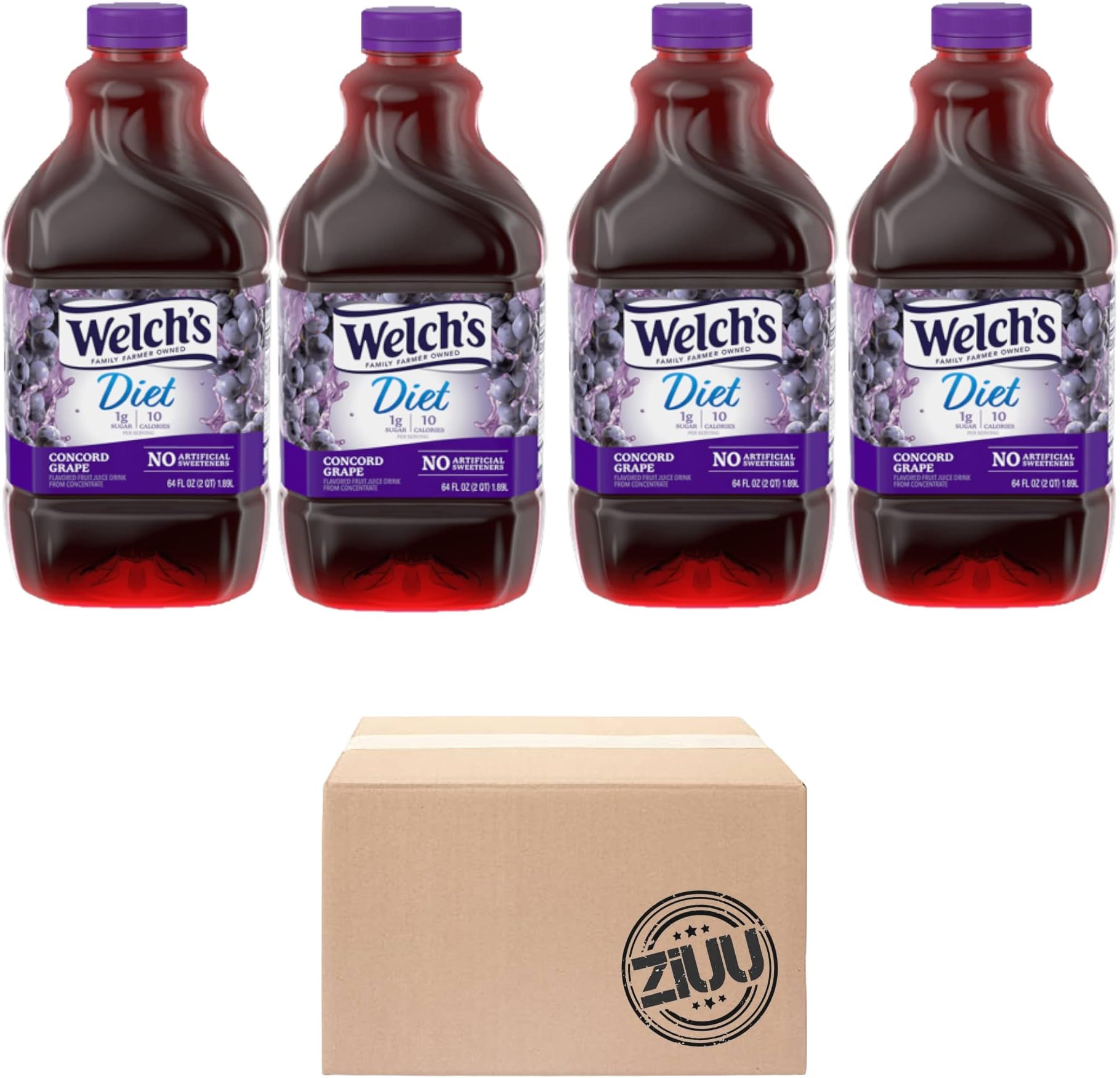 View of Amazon.com : Welch's Diet Concord Grape Juice Drink, 64 Fl Oz Bottle ...