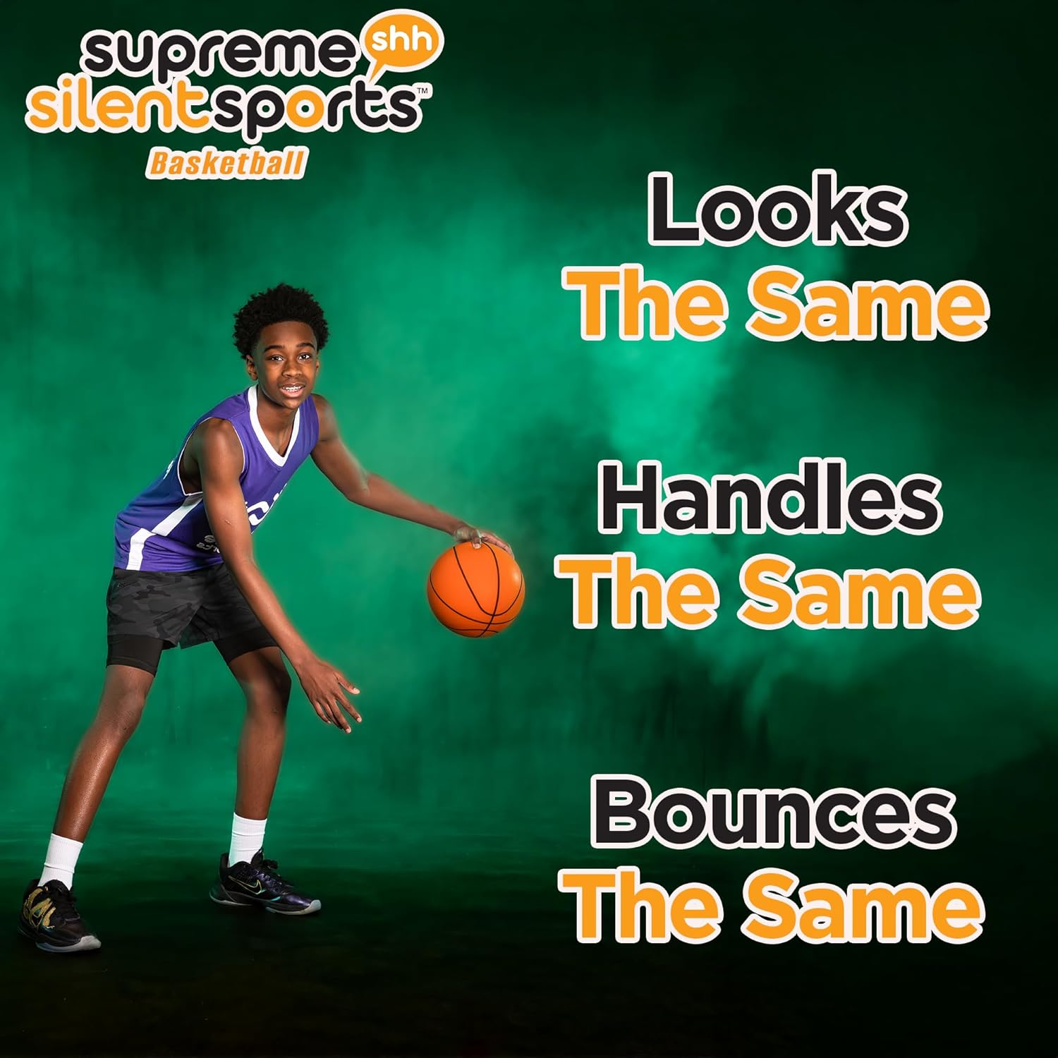 Basketball | Quiet Indoor Safe Premium Foam Ball for Training, Dribbling & Playing, Gift for 3+, Boys & Girls, Never Shrunken or Inflated (1 Pack)