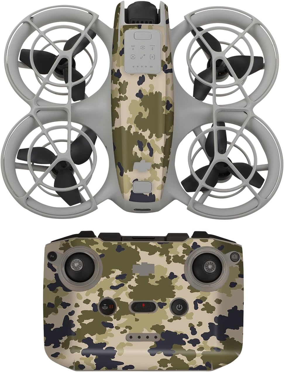 Drone Stickers for DJI NEO, PVC Fuselage Remote Controller, Colorful Anti-Scratch Protective Film Accessories (Green Shadow Man)