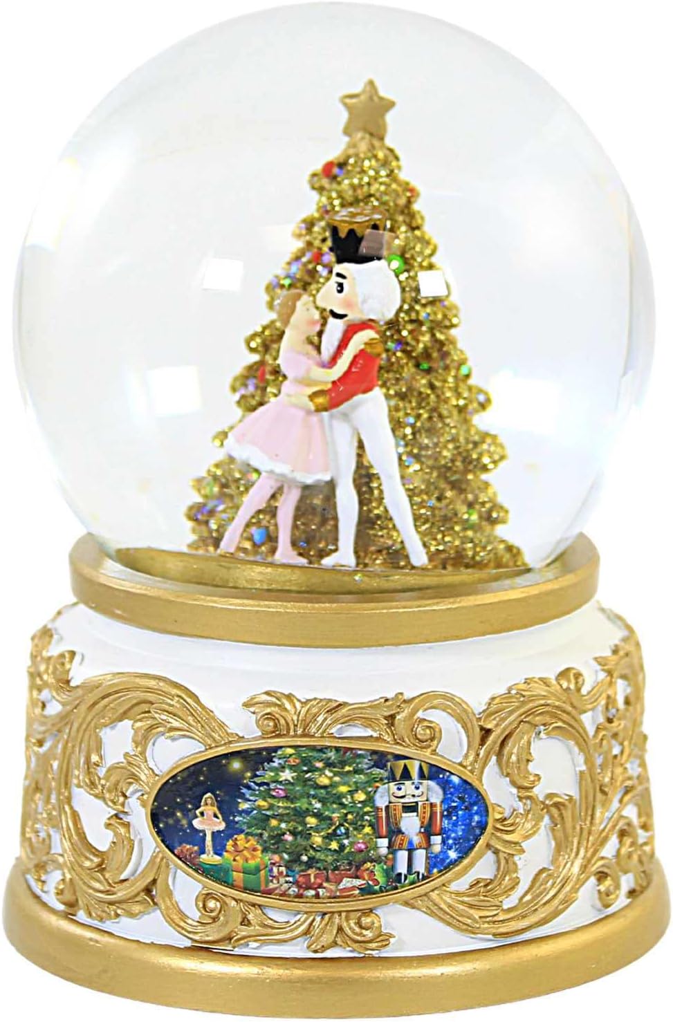 Roman 6" Musical Nutcracker Glitter Dome Christmas Snow Globe Tabletop Decor