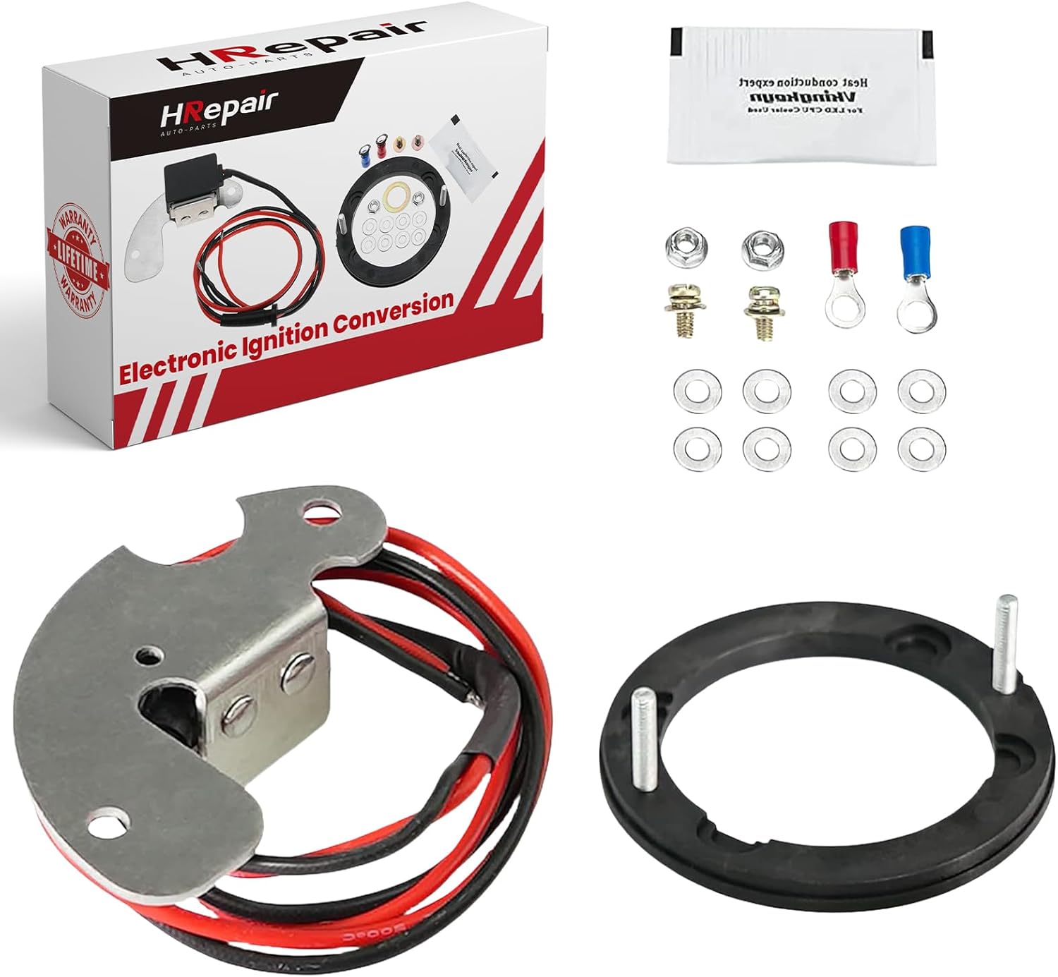 Replacement Pertronix 1181 Electronic Ignition Conversion Kit For Most Early Delco 8 Cylinder Engines 1957-1974 Fits For GM Chevrolet GMC Buick Oldsmobile Pontiac Replace OEM Igniters