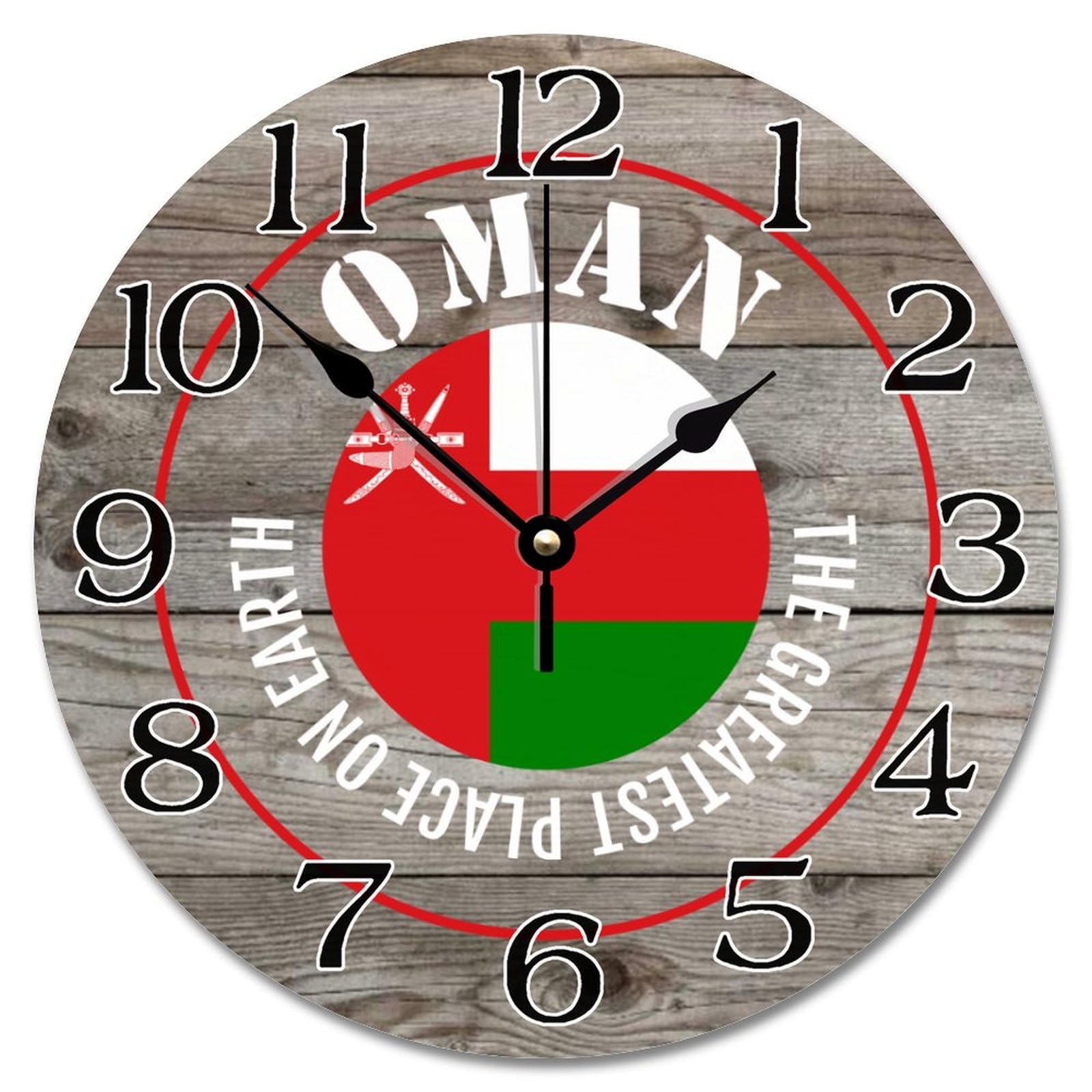 Horloge murale Oman de 30 cm pour salon et cuisine rustique