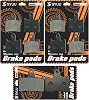 Motorcycle Front Rear Brake Pads Compatible with Kawasaki ZZR 1400 Ninja ZX14 ZX1400 Concours 14 ZG1400 GTR 1400 ABS 2008 2009 2010 2011 2012 2013-2016 ZX14R 2013 2014 2015 2016 FA417F FA254R