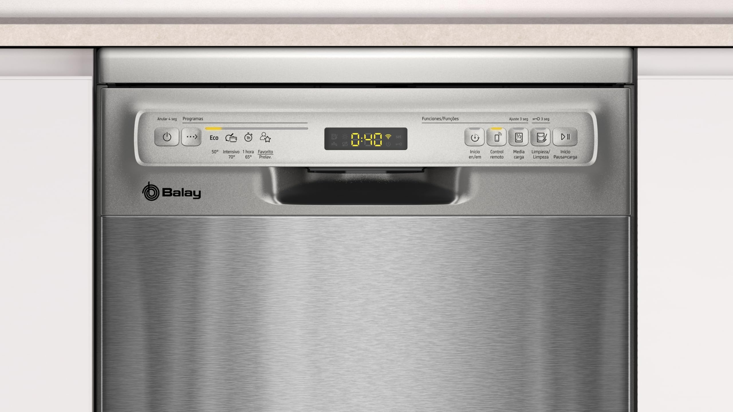 Balay, Lavavajillas, 45 cm, 10 Servicios, Silencioso, inox, 3VN4031IA | Disfruta del silencio en tu cocina con el motor ExtraSilencio.