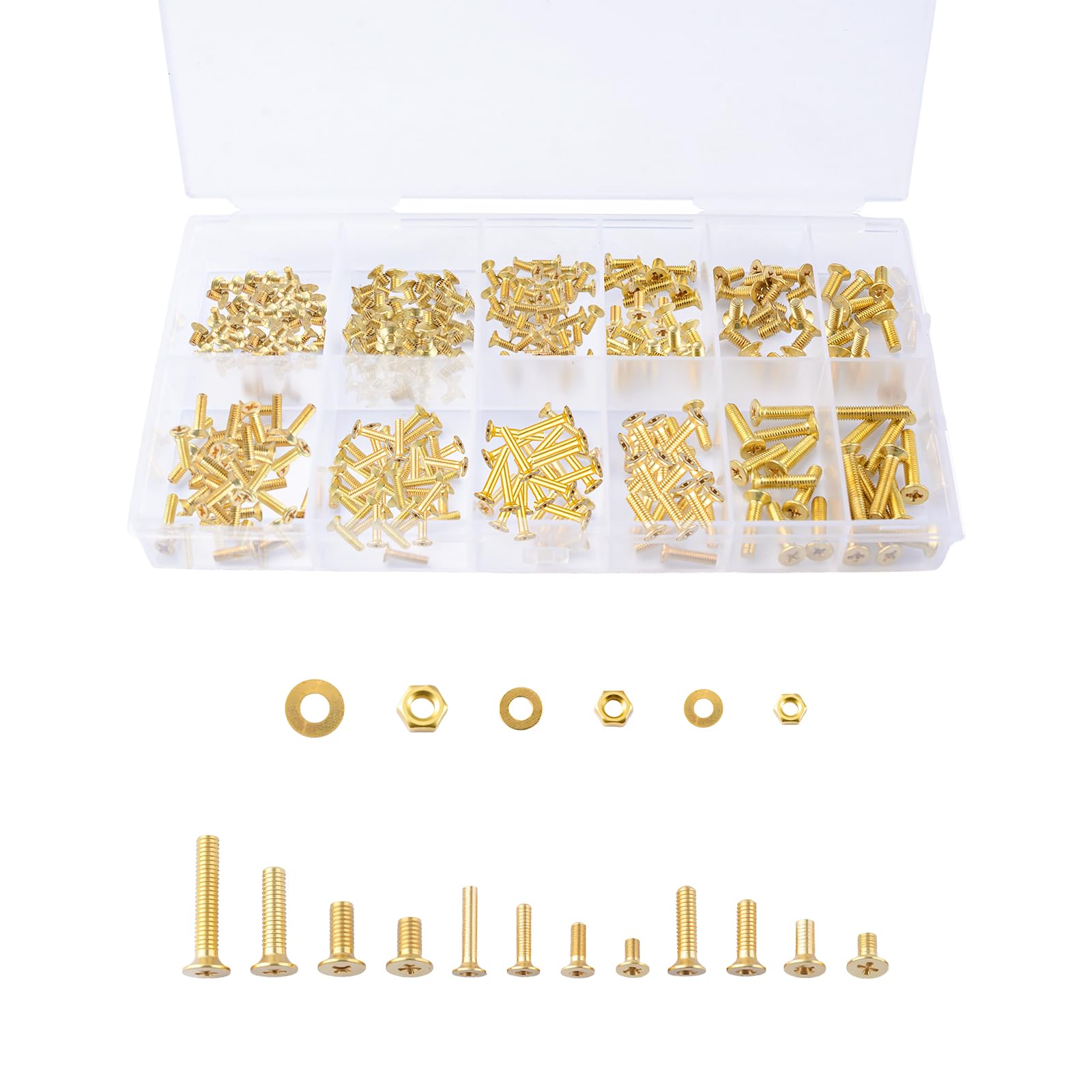Vis à métaux cruciformes M2 M2.5 M3 en laiton noble pour finitions de précision