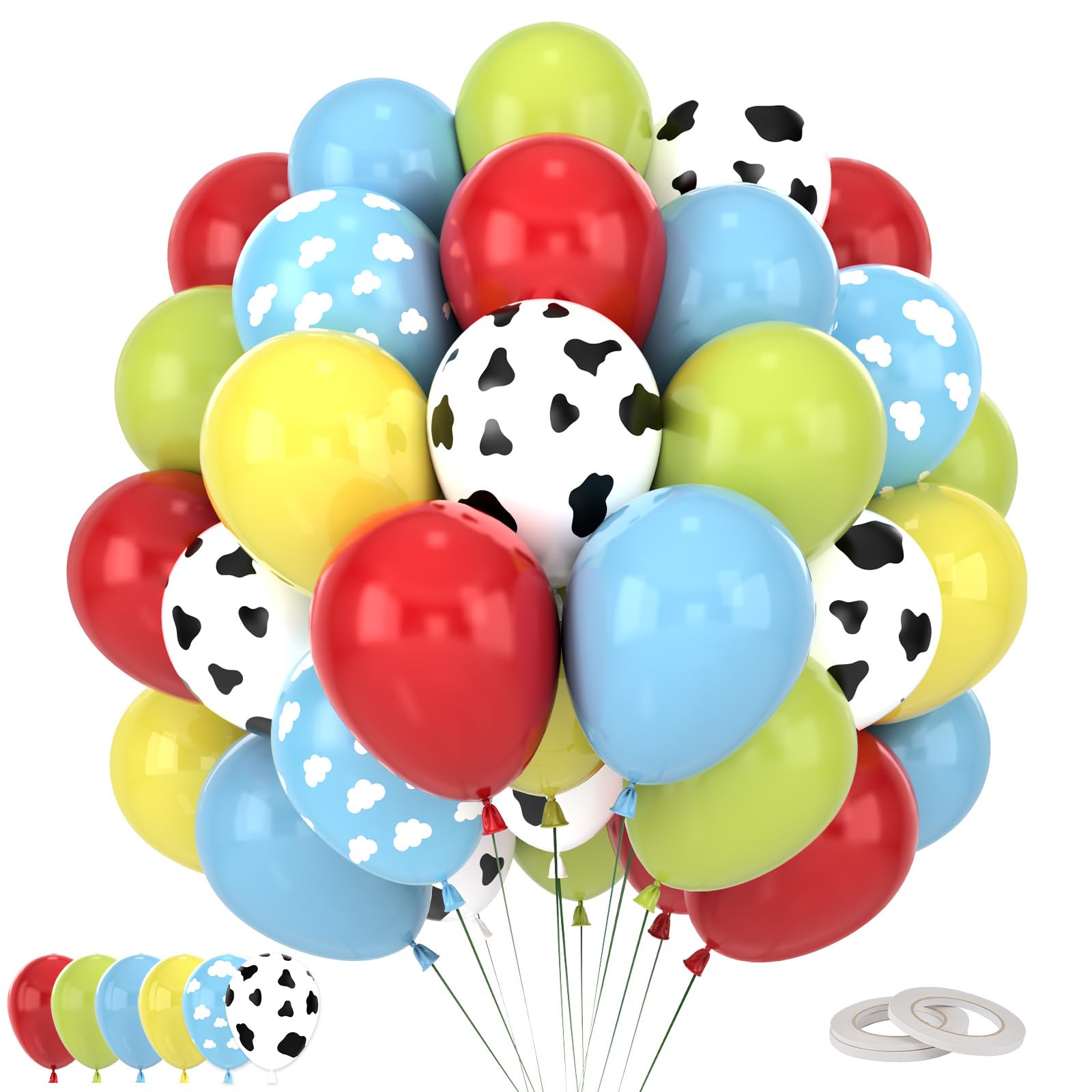 Tantanbear Latex Party Balloon Set, Eco-friendly Decorative Balloons, 42 Pcs Mixed Colors Balloons for Birthday, Celebration & Event Decoration for Adults and Kids