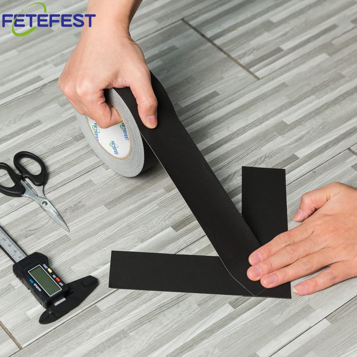 Gaffer Tape Black and White Bundle 4 Rolls/Pack Each Color, 2"*30Y Each Roll