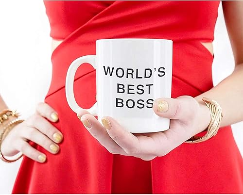 Miniatura 6 de Taza Deoqash del Mejor Jefe del Mundo, Taza de Café de The Office, Decoración de Oficina, Regalos para el Día del Jefe, para Fans, Colegas o Amigos,