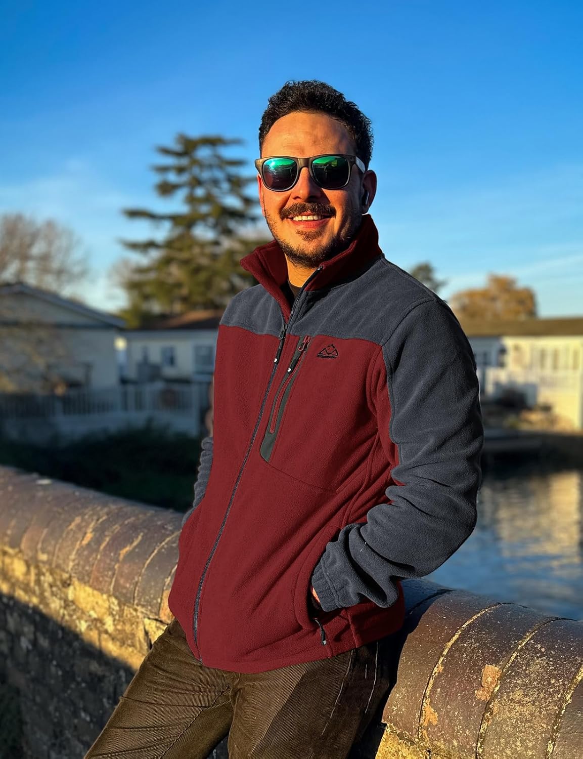 TBMPOY Men's Fleece Jackets Lightweight Full-Zip Fall Jacket Warm Winter Coats Outdoor Hiking with Pockets - Image 3