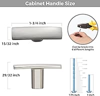 Vista 60 de 5 Pack Matte Black Cabinet Knobs - Kitchen Cabinet Knobs Black Cabinet Pulls for Kitchen Cabinet Drawer Stainless Steel Dresser Knobs for Cabinet