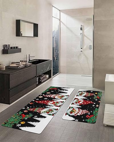 Miniatura 2 de Tapete de baño de Navidad para bañera, antideslizante, de secado rápido y absorbente, tierra de diatomeas, fregadero, dormitorio, cocina, lavable,