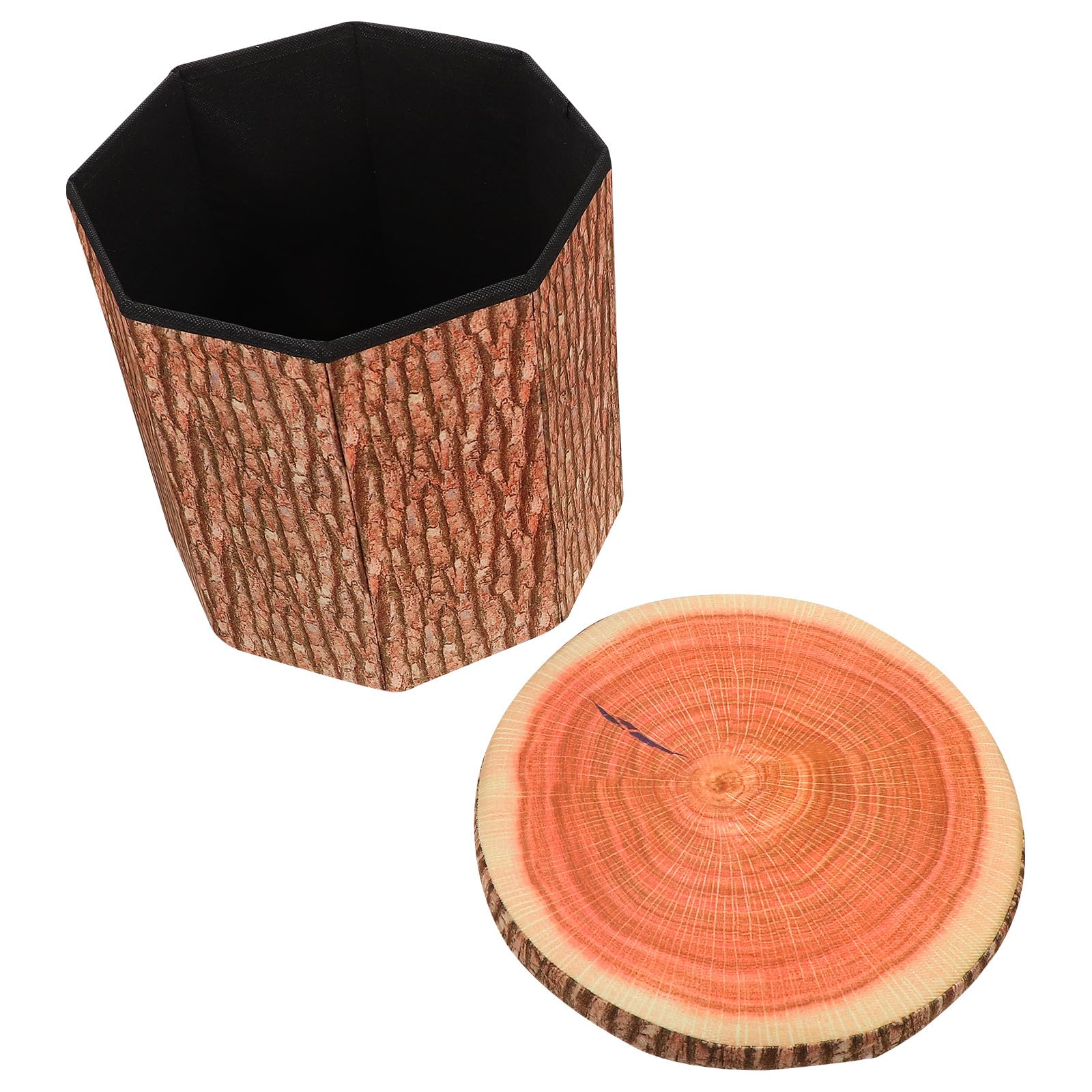 Tabouret de rangement pliable coffre pouf souche pour la maison