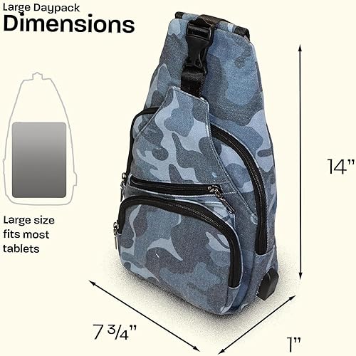 Miniatura 17 de Nupouch Mochila cruzada antirrobo, carga USB, mochila ligera para viajes, senderismo, todos los días