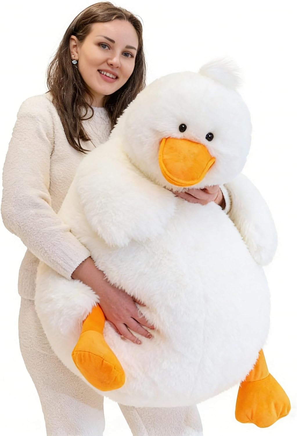 43" Giant Duck Stuffed Animal White, Big Stuffed Duck Plush Toys