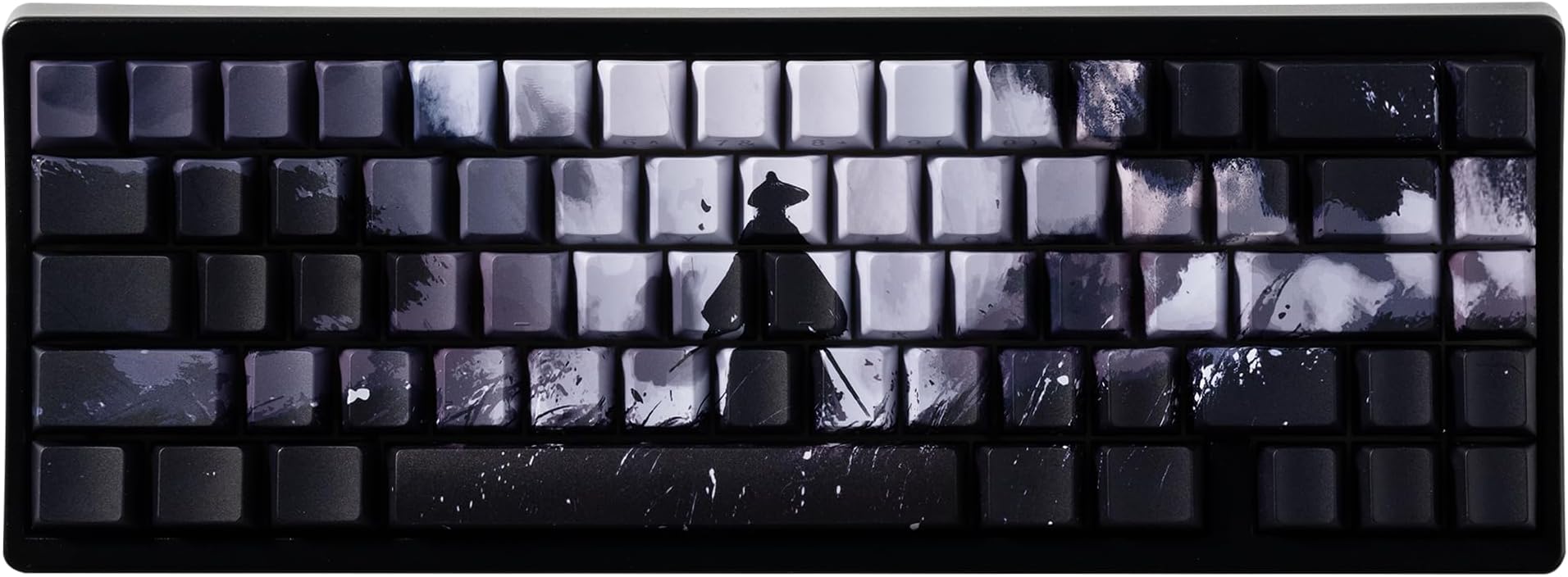 XVX Swordsman Double Shot PBT Keycaps, Side Printed Shine Through Keycap Set, Cherry Profile Dye Sublimation Keyboard Keycaps Suitable for Cherry Gateron MX Switches Mechanical Keyboard