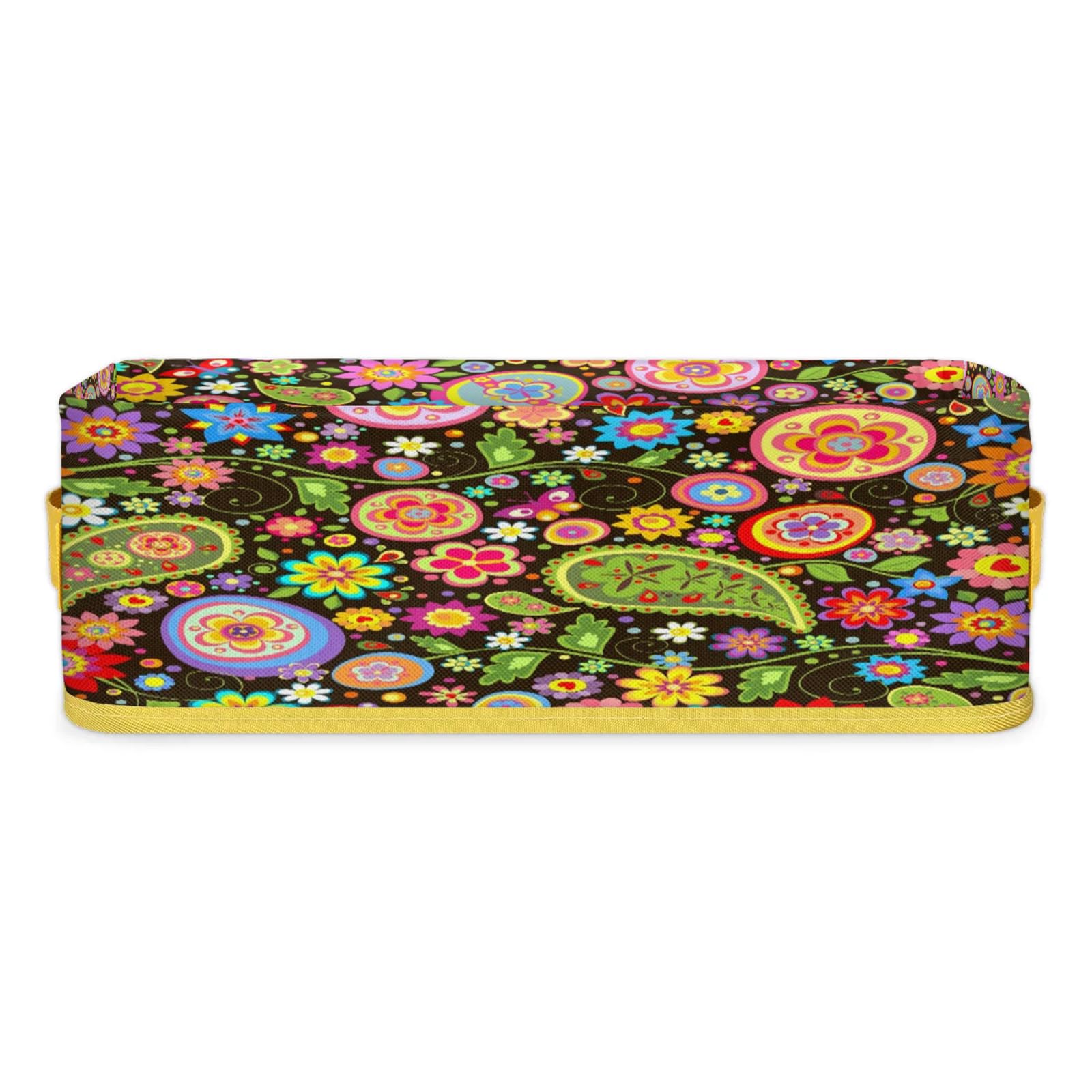 Bathroom Storage Basket Waterproof Foldable Storage Bins with Handles Decorative Toilet Paper Storage Basket for Organizing for House Bathroom Toiletries Set of 2