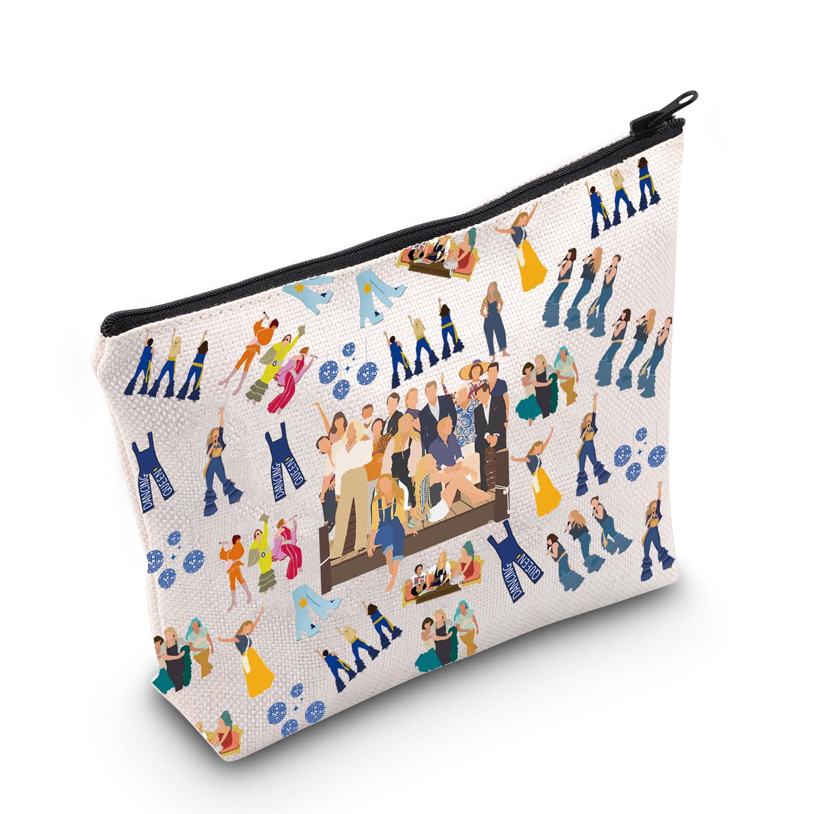 WZMPA Mamma Mia Music Cosmetic Bag Donna & Rosie & Tanya Fans Gift Mamma Mia Character Makeup Zipper Pouch Bag Broadway Mamma Mia Merch (Mamma Mia)