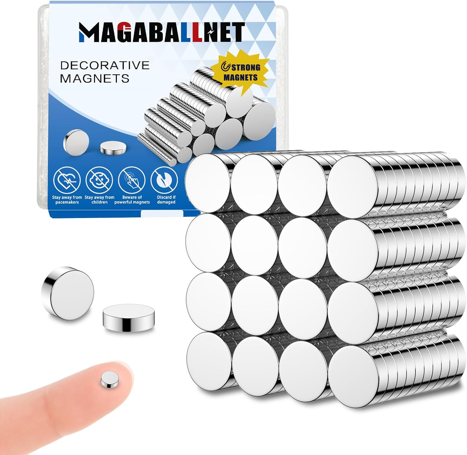Calamite rotonde 5x2 mm - 100 pz neodimio per lavagne e frigo