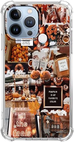 Case for iPhone 13 Pro Max with Autumn Design,Aesthetic Fall Pumpkin Halloween C