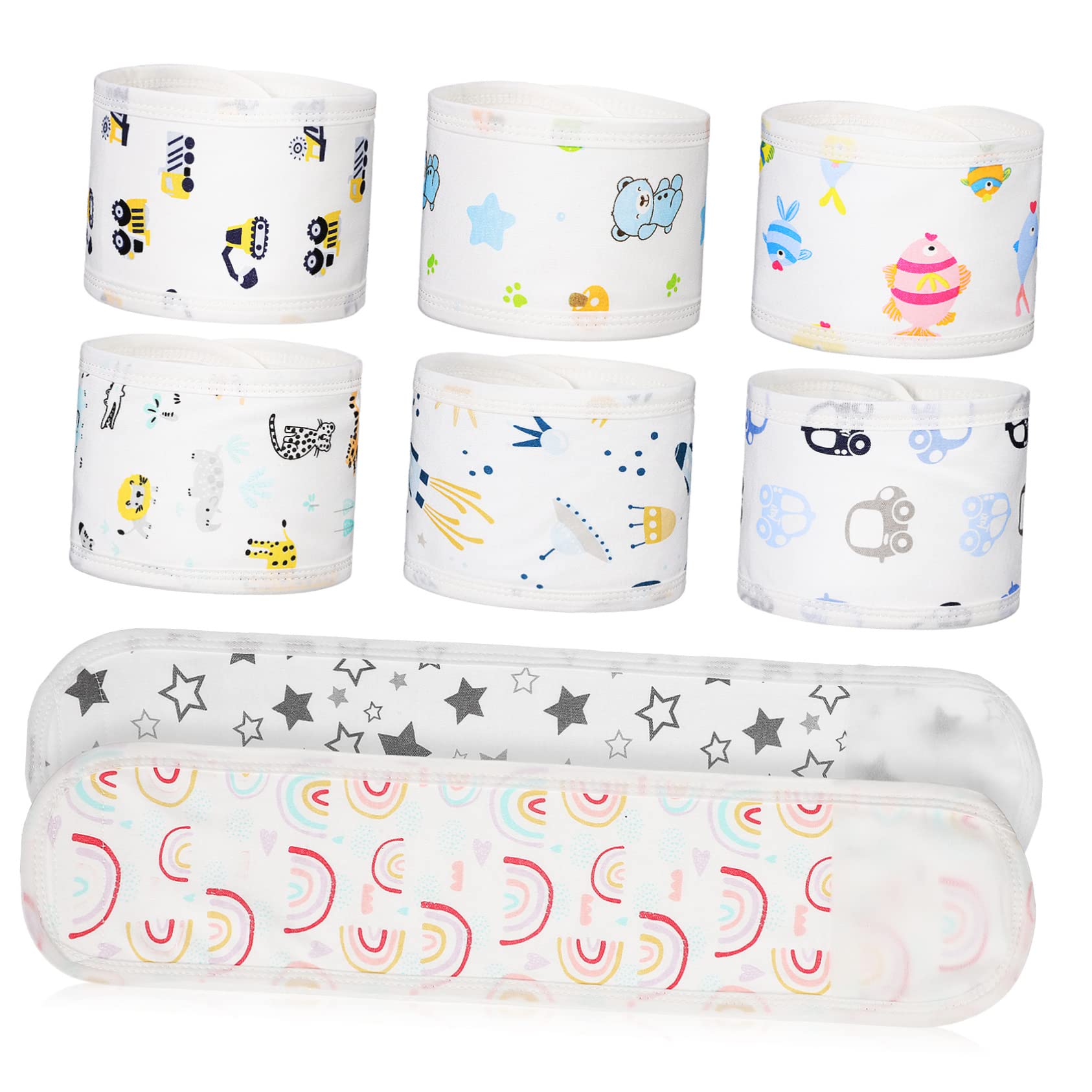 Lurrose 8 Pcs Navel Cord Baby Belly Band Baby Belly Button Band Baby‘s Belly Band Infant Cotton Umbilical Cords Newborn Navel Belt European and American Baby Tie Navel Binders Belts