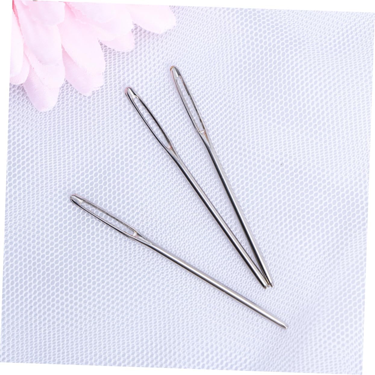 TEHAUX 60pcs Large Eye Cross Stitch Needles Long Blunt Sewing Yarn Needles for Embroidery Crochet Knitting and Upholstery