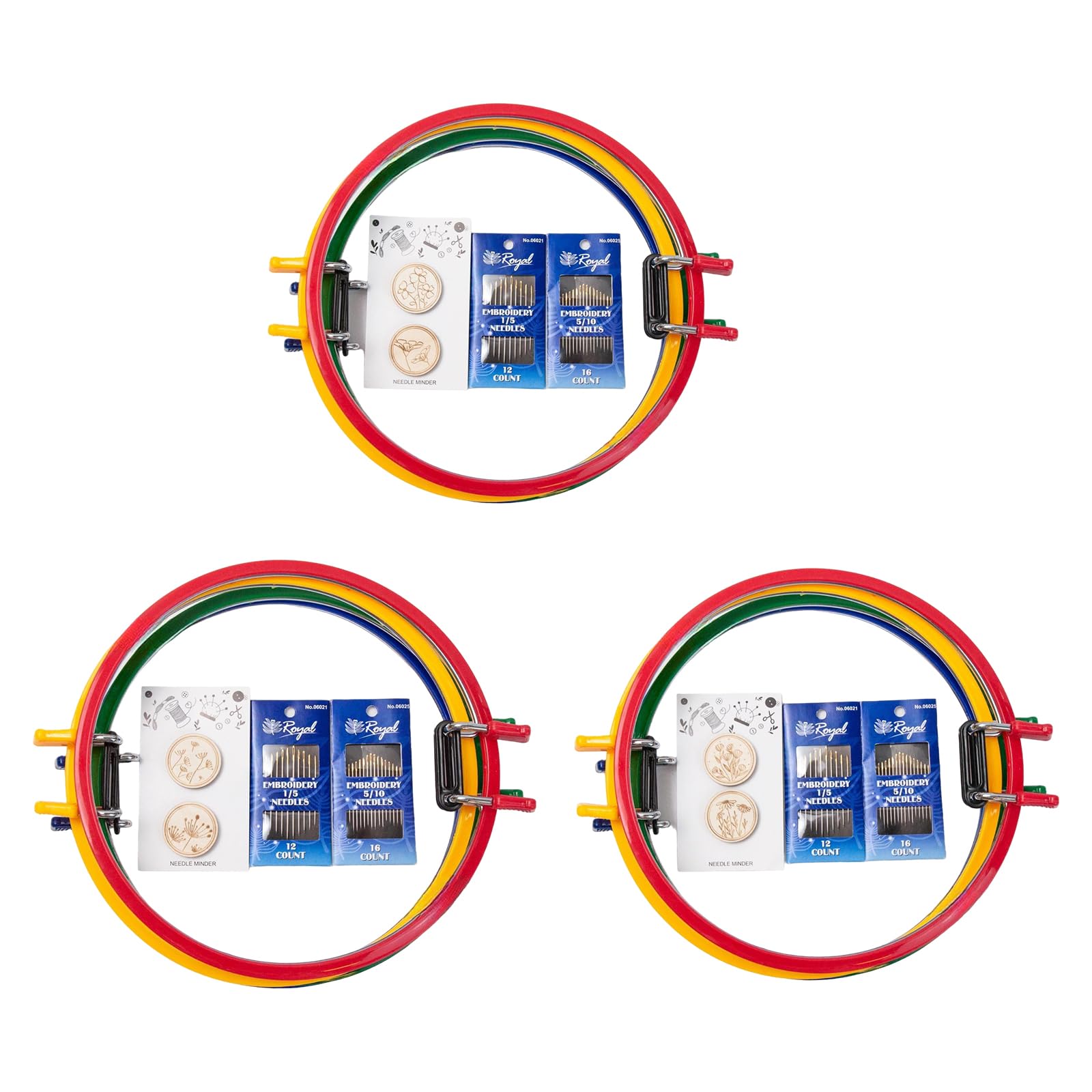 4Pcs Regolabile Rotondo Ricamo Cerchio Con Molla Clip Cucitura Telaio Per Ricamo Needlecraft E Cucitura Progetto