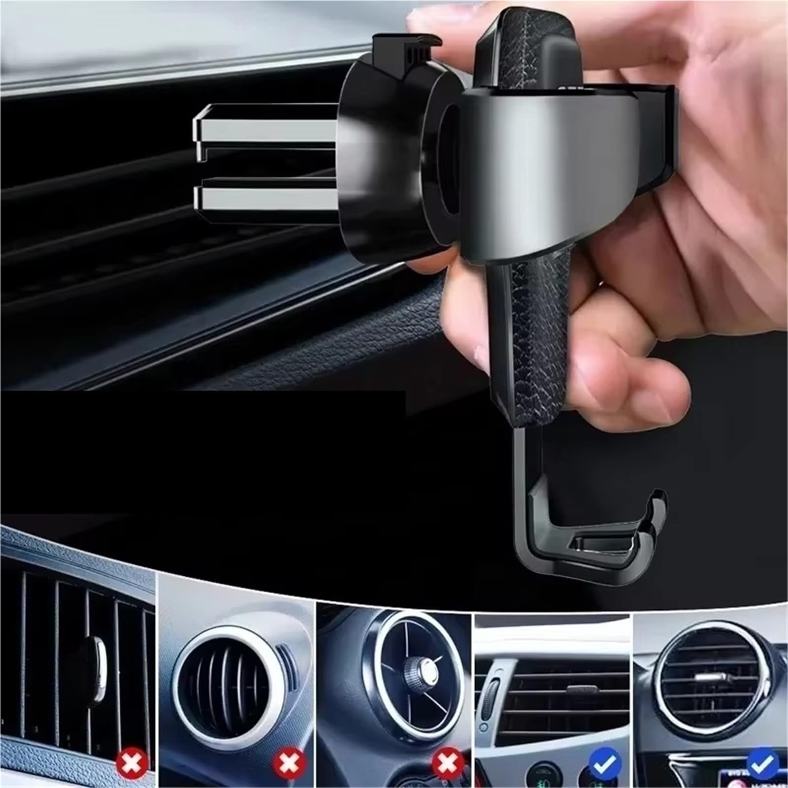 para Xiaomi Universal Gravity Holder Air Vent Clip Mount Soporte Celda Móvil Smartphone GPS Soporte Bloqueo Automático Automóvil Soporte Móvil Coche