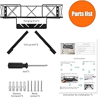 Vista 7 de Soporte de pared para tabla de planchar, soporte para tabla de planchar, organización y almacenamiento de decoración de lavandería, con cesta base