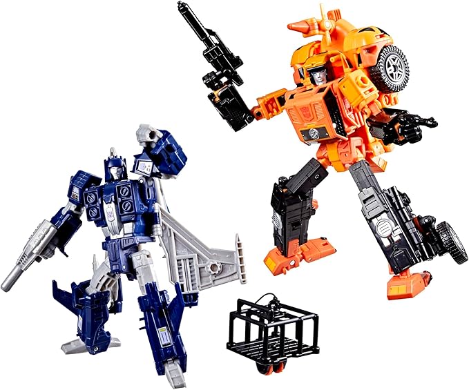 Transformers Age of the Primes Wreck 'n Doom Collection 2-Pack, 7.5-Inch Autobot Sandstorm and 5.5-Inch Slugslinger Action Figures, Robot Toys, 8+ (Amazon Exclusive)