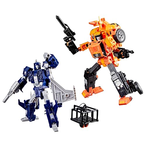 Transformers Age of the Primes Wreck 'n Doom Collection 2-Pack, 7.5-Inch Autobot Sandstorm and 5.5-Inch Slugslinger Action Figures, Robot Toys, 8+ (Amazon Exclusive)