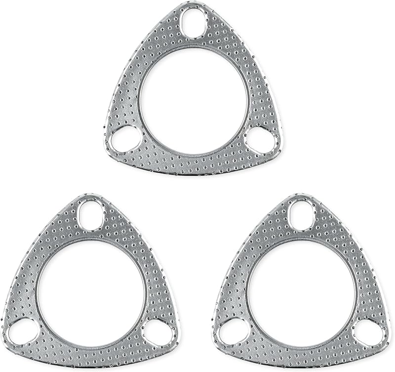 Junta de escapamento YAMAKATO 2,25" com 3 parafusos e alta temperatura – Kit com 3 unidades
