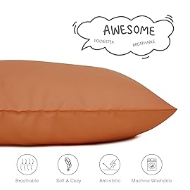 EXQ Home Toddler Pillowcases 13x18 Travel Pillow Case Set of 2, Small Pillow Case Fits Baby Pillow Sized 12x16, 13x18, Kids Pillowcases 2 Pack Machine Washable with Envelope ClosureUmber