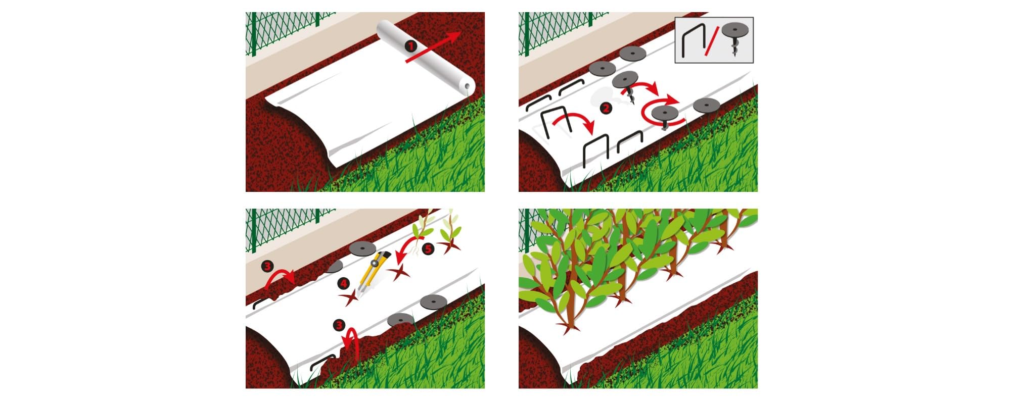 Vilmorin VB01013 Tela pacciamatura Tessuto in Polipropilene Verde 1,05 x 20 m Standard di qualità