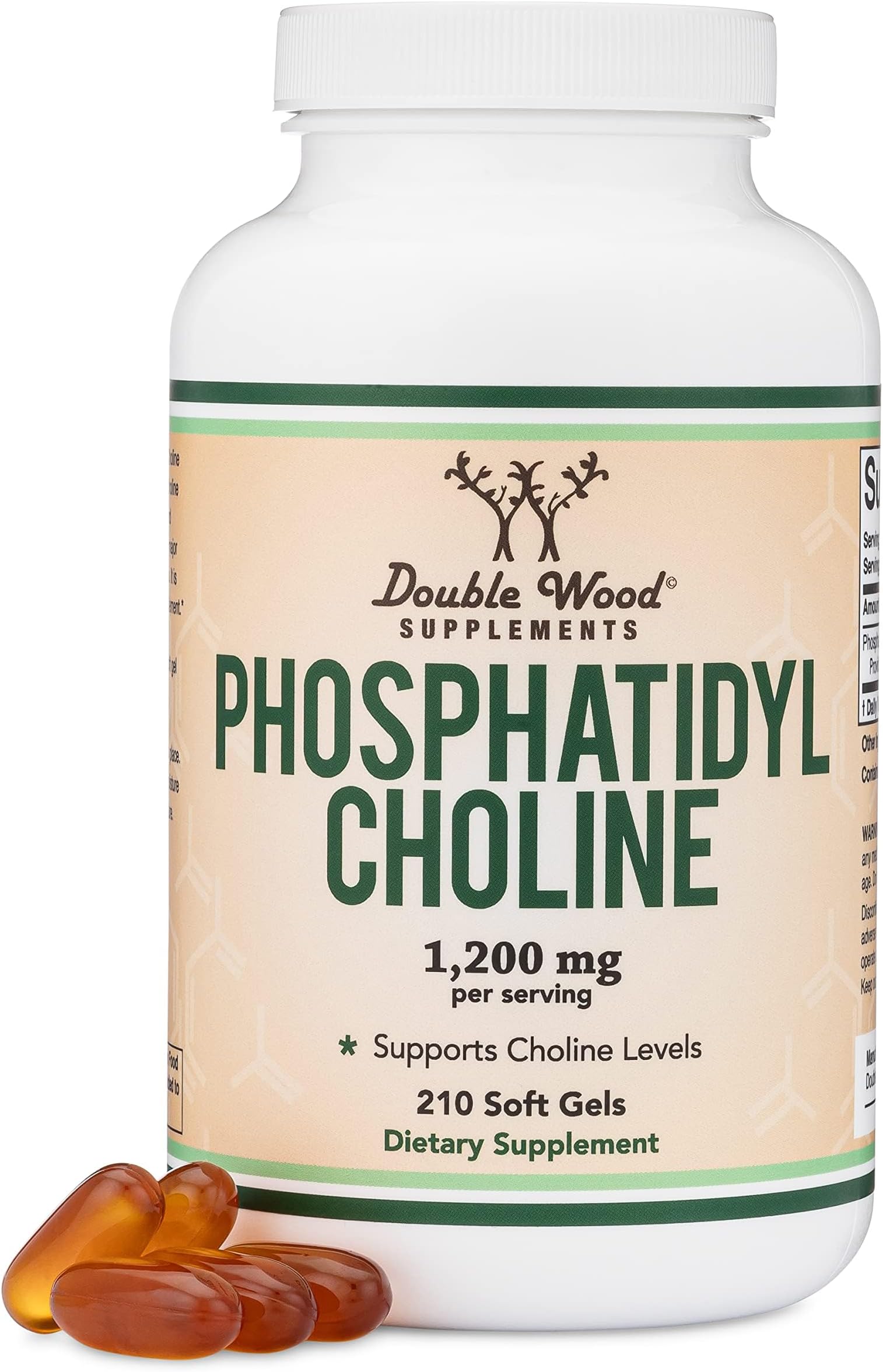 Phosphatidylcholine 1,200 mg Enhanced Version of Sunflower and Soy Lecithin | Non - GMO Support Brain Health (210 Softgels)