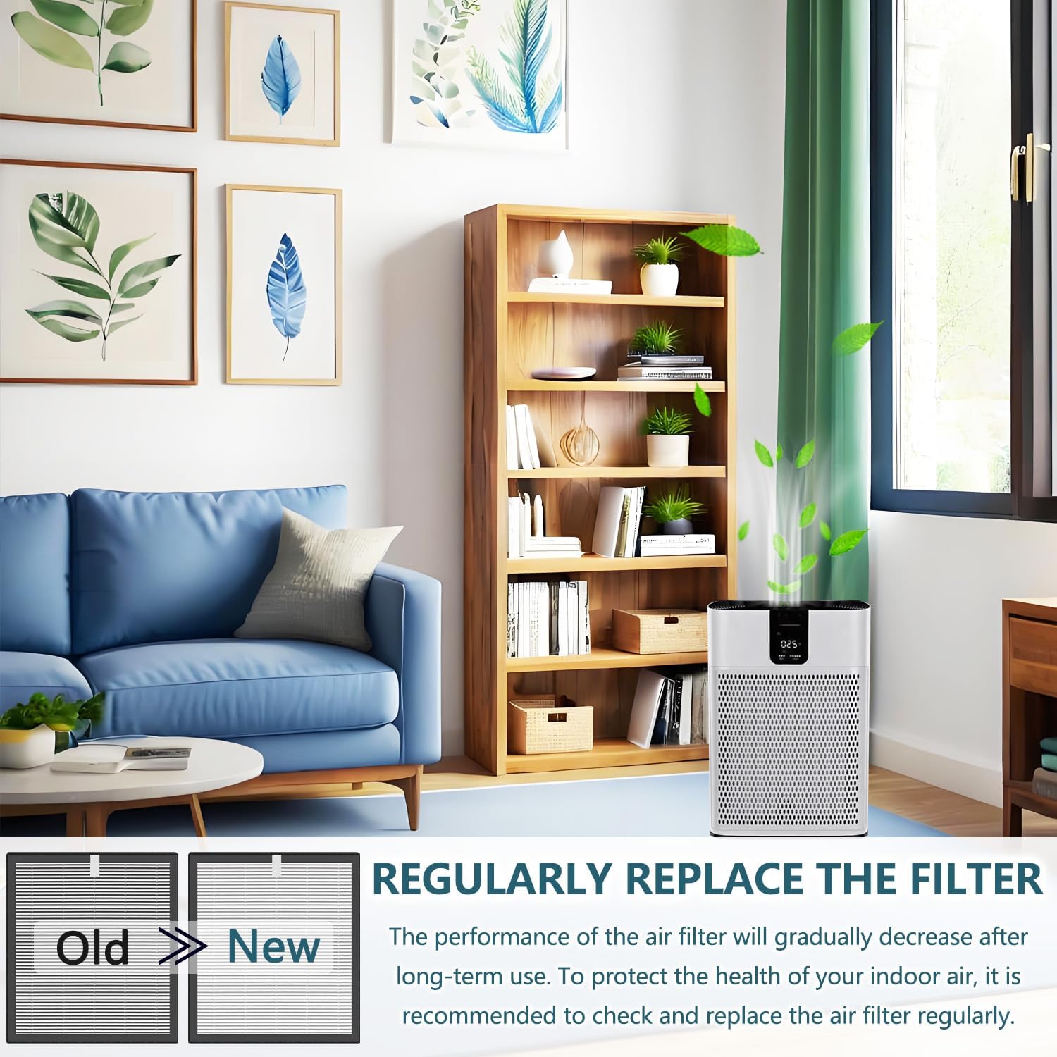 4 Pcs H13 Replacement Air Filter Compatible with Purairia ZWN-132 Air Purifier, H13 True Air Filter, High-Efficiency Activated Carbon - Image 6