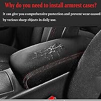 Vista 12 de Center Console Armrest Box Cover Panel Trim Waterproof Anti-Scratch Leather Protector Decoration Cover Interior Accessories for Nissan Altima Red