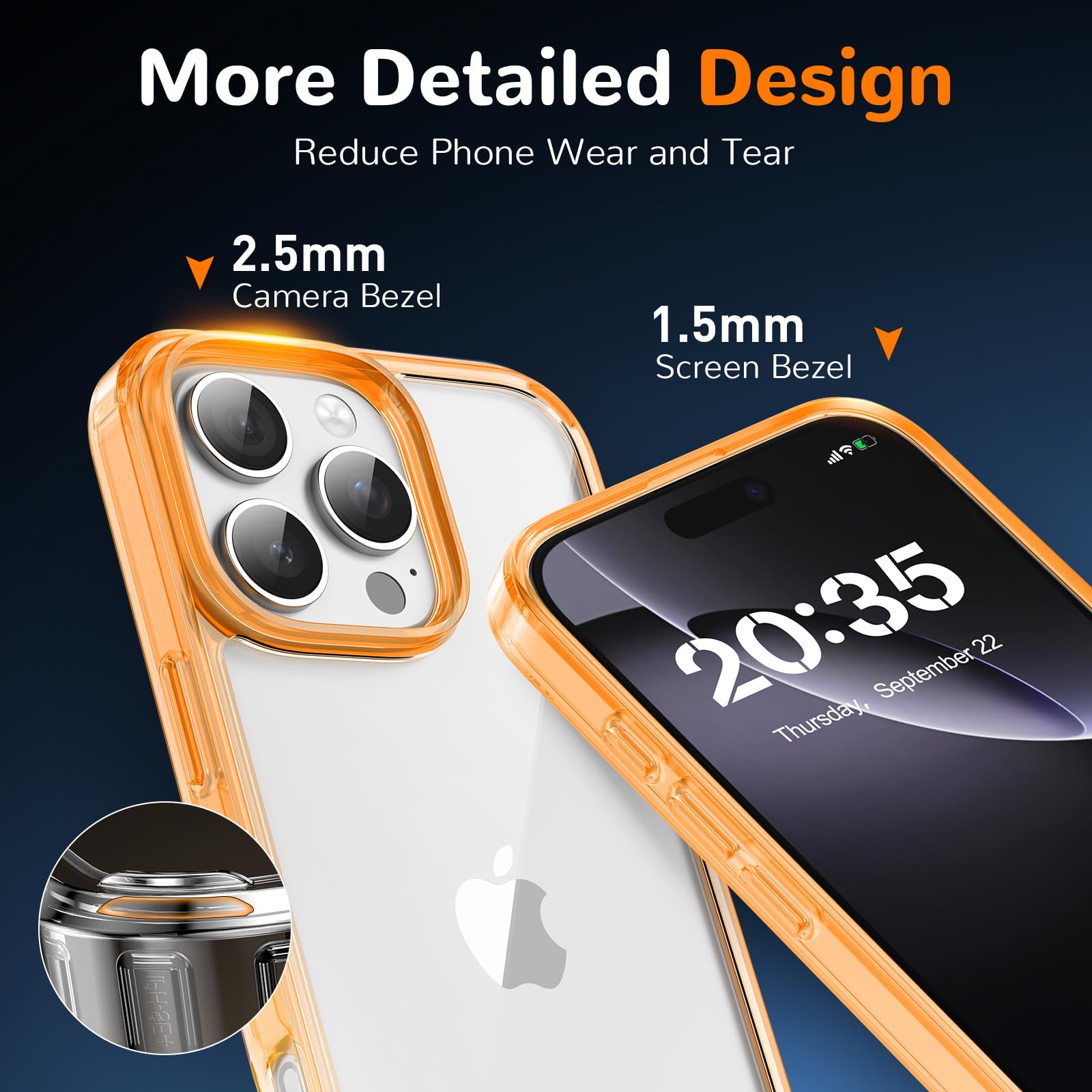 Clear Case for iPhone 15, Ultra Thin, Shockproof TPU Cover, Anti-Yellowing, Crystal Clear, Phone Case for Apple iPhone 15 - Clear — view 528