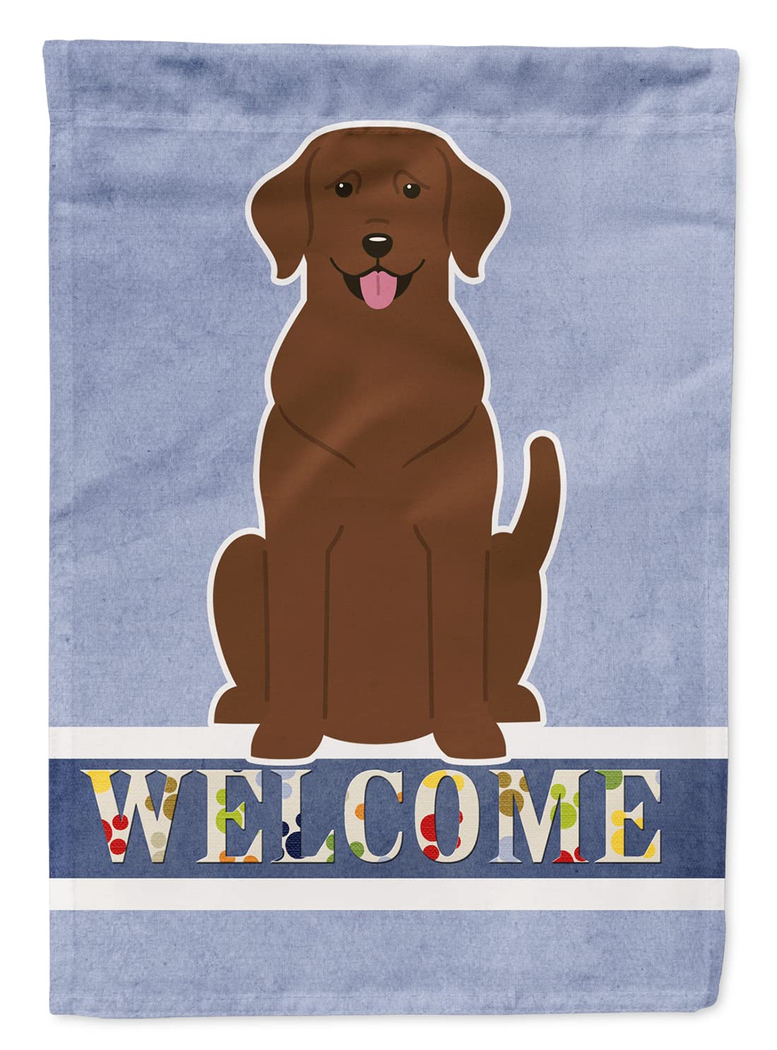 Labrador Chocolat Bienvenue drapeau sur toile pour décoration de maison Caroline's Treasures