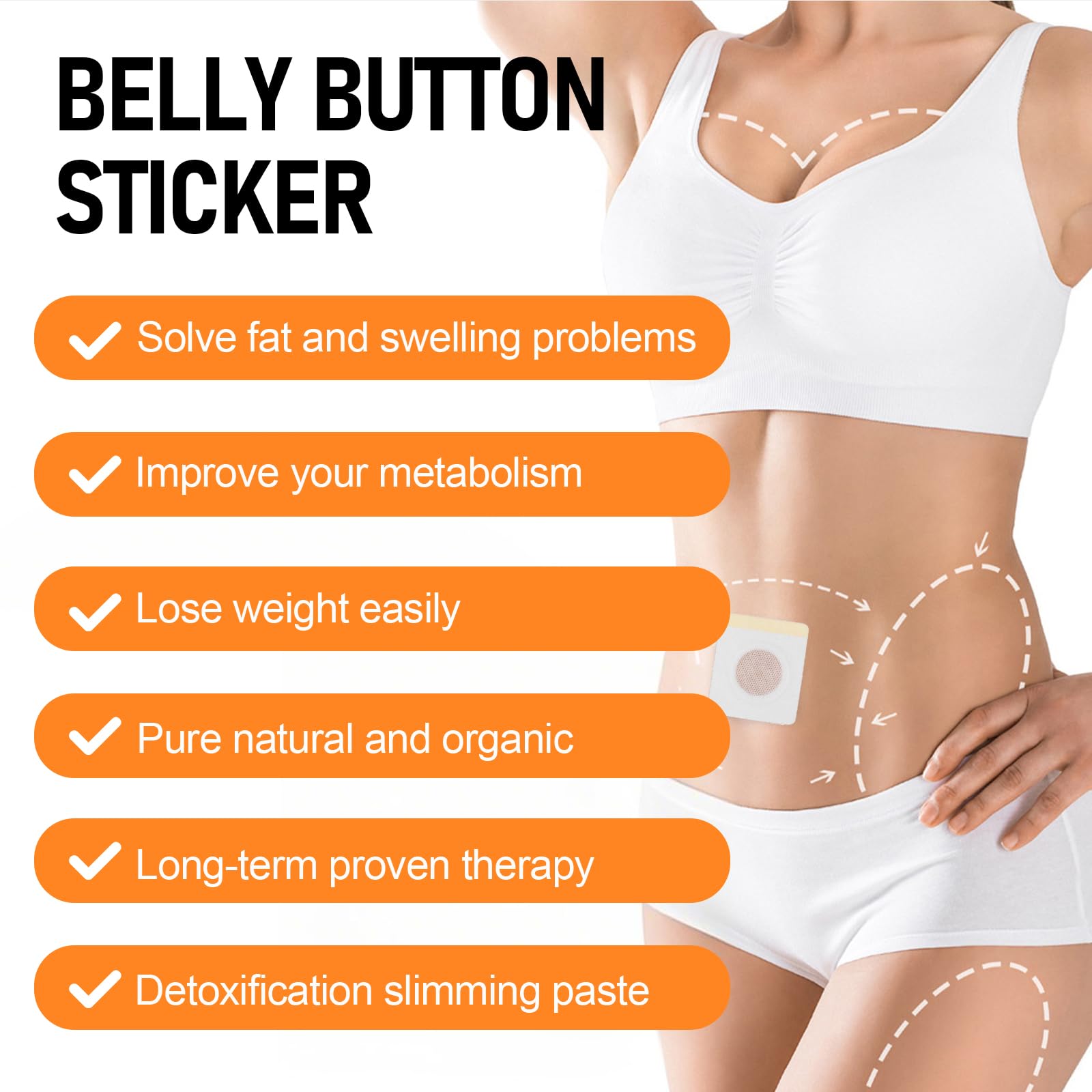 30 Parches Adelgazantes para Abdomen y Cintura, Apósitos Naturales para Favorecer la Silueta, Fórmula Suave para Mujeres y Hombres — view 2