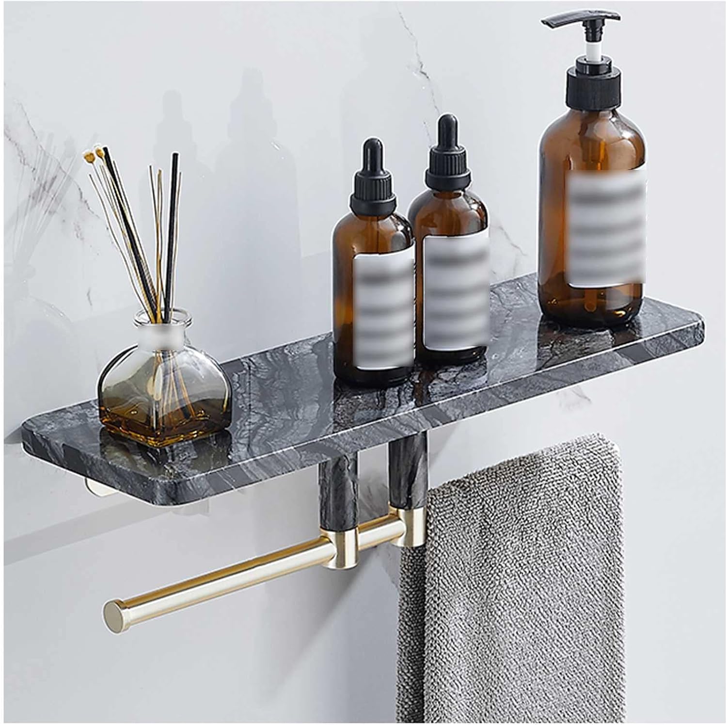 Floating Shelves, Marble Wall Shelves Bathroom Wall Decor