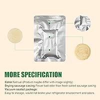 Vista 4 de Cubierta de salchicha natural de secado comestible, tripas de salchichas para salchichas caseras sabrosas jamón, salchicha de desayuno, salchicha
