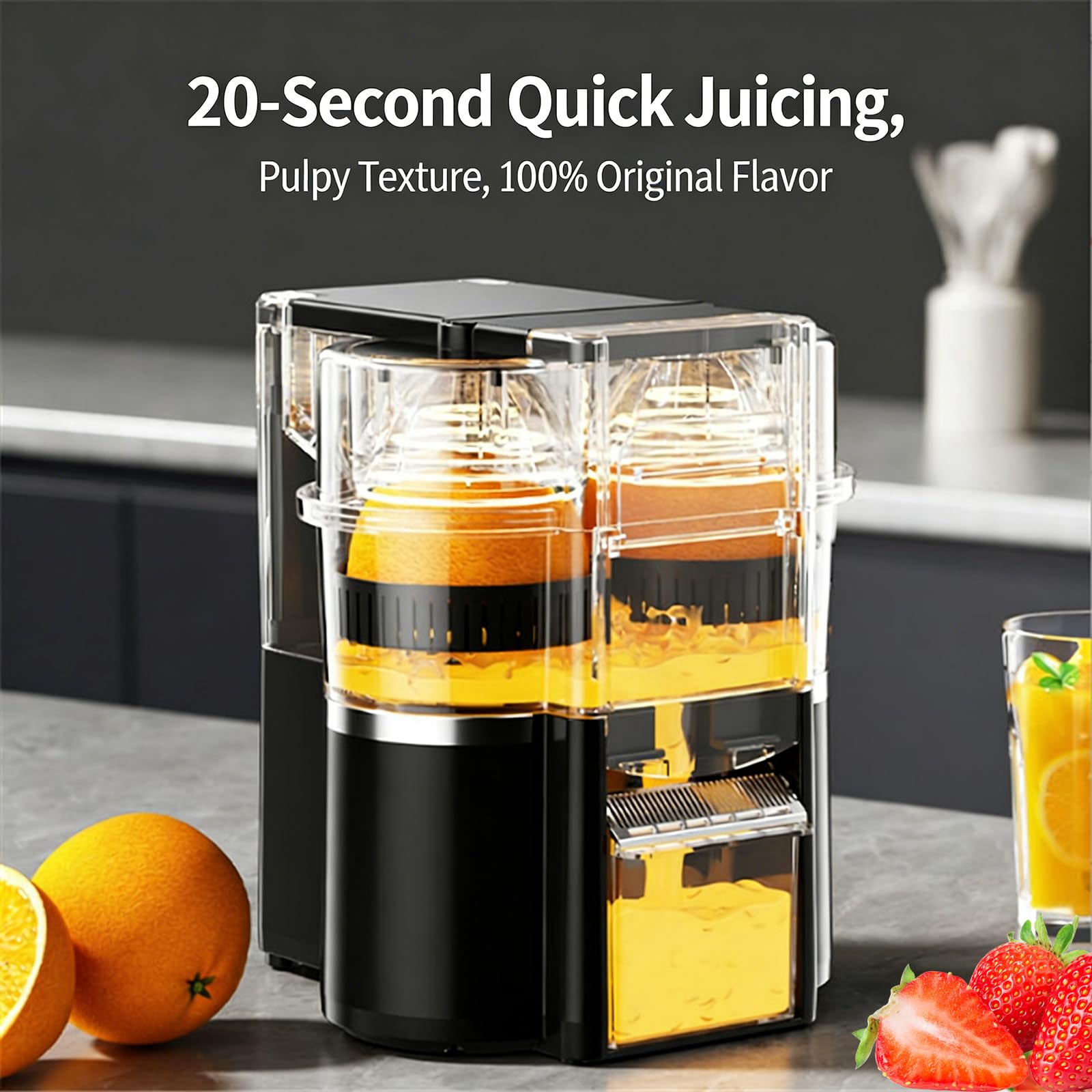 Electric Juicer Machine, 600ml Portable Twin Citrus Juice Maker