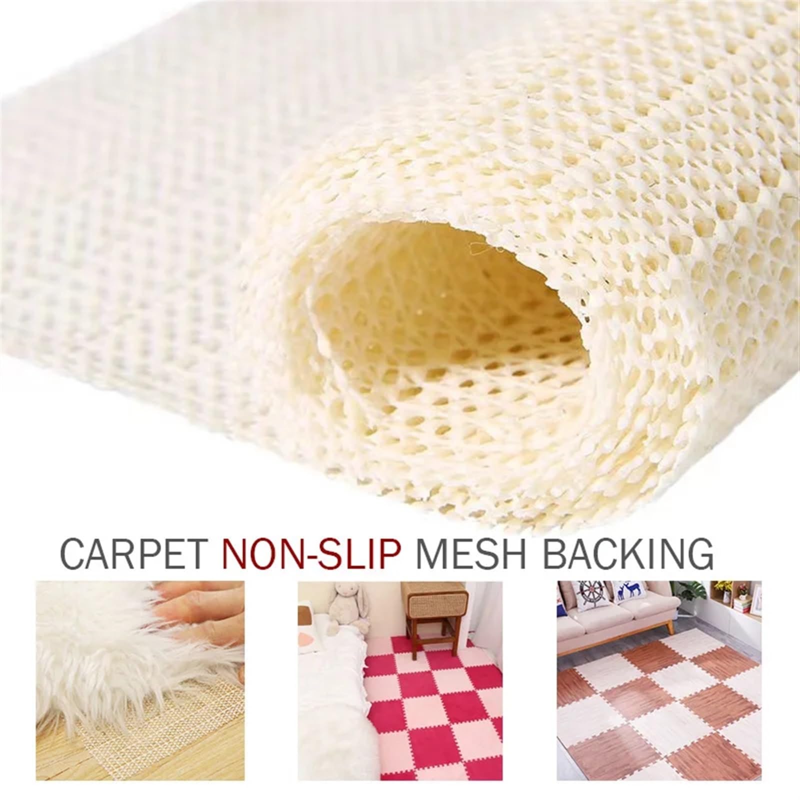 rutschfeste Teppichunterlage, rutschfeste PVC-Teppichunterlage, rutschfeste Teppichmatte, Mehrfarbig,